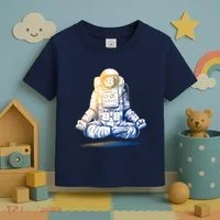 Bitcoin Cryptocurrency Yoga Astronaut Toddler T-Shirt thumb 3