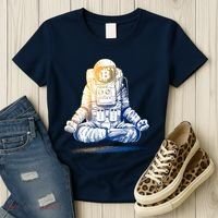 Bitcoin Cryptocurrency Yoga Astronaut Women's T-Shirt thumb 3