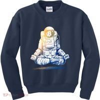 Bitcoin Cryptocurrency Yoga Astronaut Kids Sweatshirt thumb 0