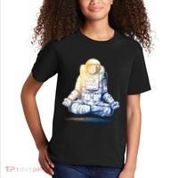 Bitcoin Cryptocurrency Yoga Astronaut Kids T-Shirt thumb 2