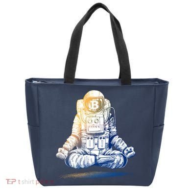 Bitcoin Cryptocurrency Yoga Astronaut Tote Bag