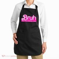 Bruh Charge Your Chromebook Thanks Pink Funny Teacher School Apron thumb 2