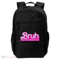 Bruh Charge Your Chromebook Thanks Pink Funny Teacher School Backpack thumb 0