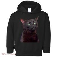 Black Cat Zoning Out Toddler Hoodie thumb 0