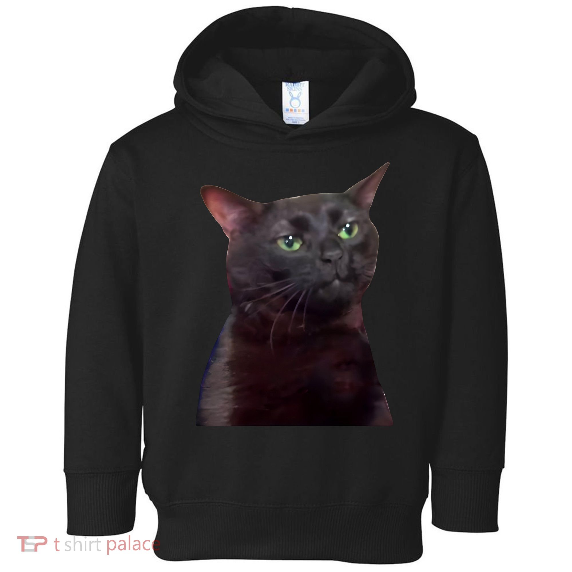 Black Cat Zoning Out Toddler Hoodie