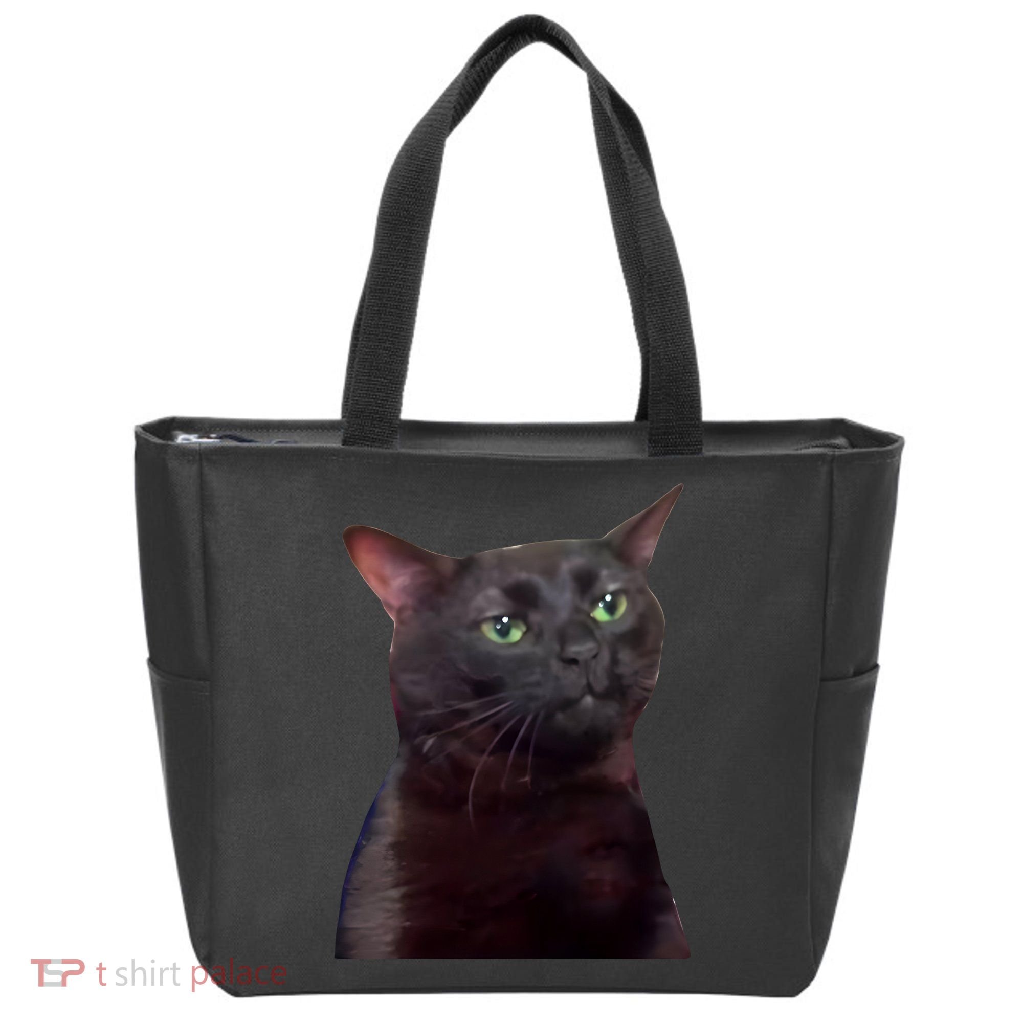 Black Cat Zoning Out Tote Bag
