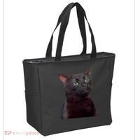 Black Cat Zoning Out Tote Bag thumb 2