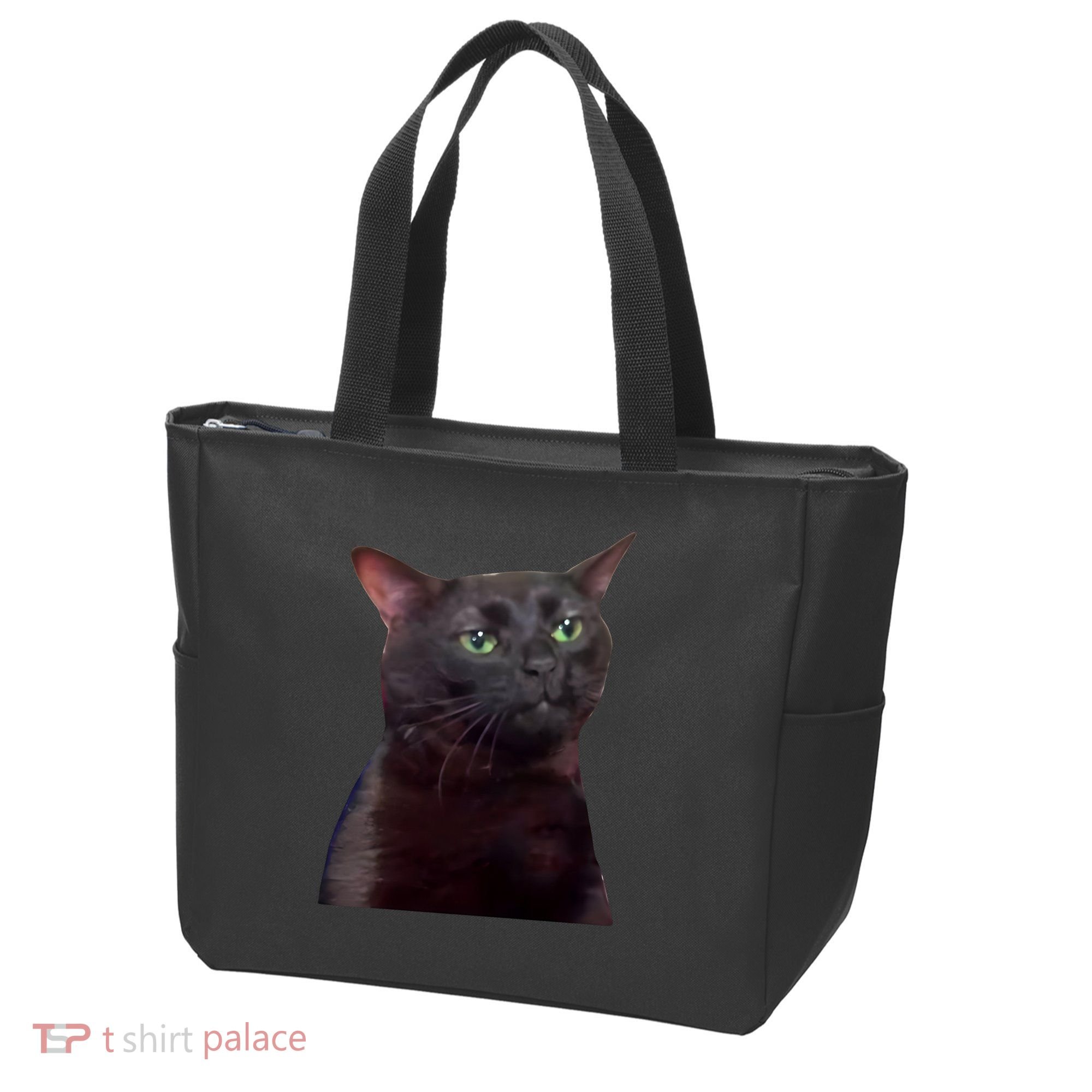 Black Cat Zoning Out Tote Bag