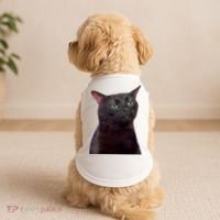Black Cat Zoning Out Doggie Tank thumb 2