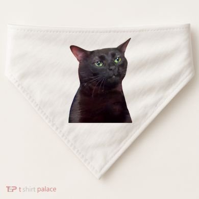 Black Cat Zoning Out USA-Made Doggie Bandana
