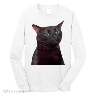 Black Cat Zoning Out Long Sleeve Shirt