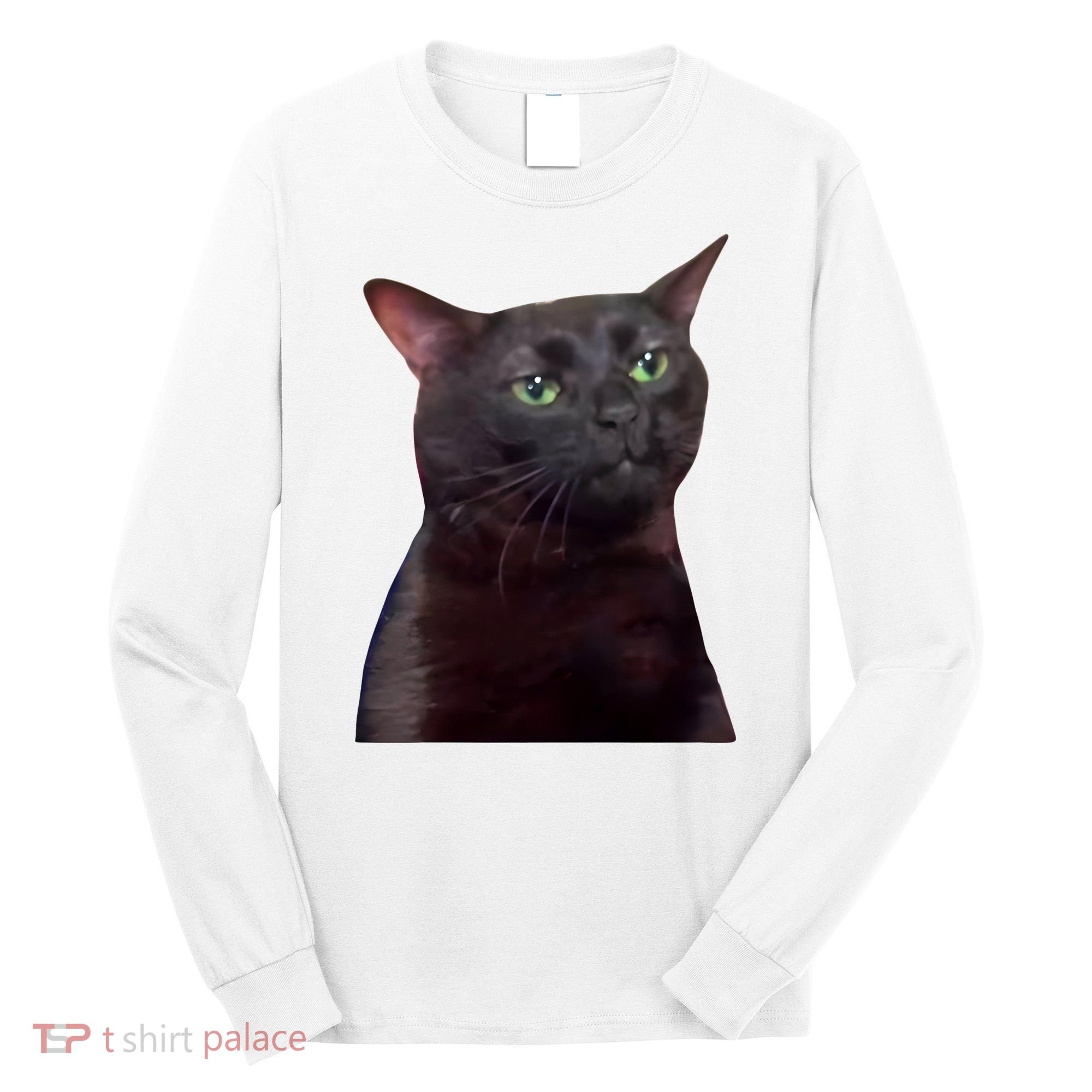 Black Cat Zoning Out Long Sleeve Shirt