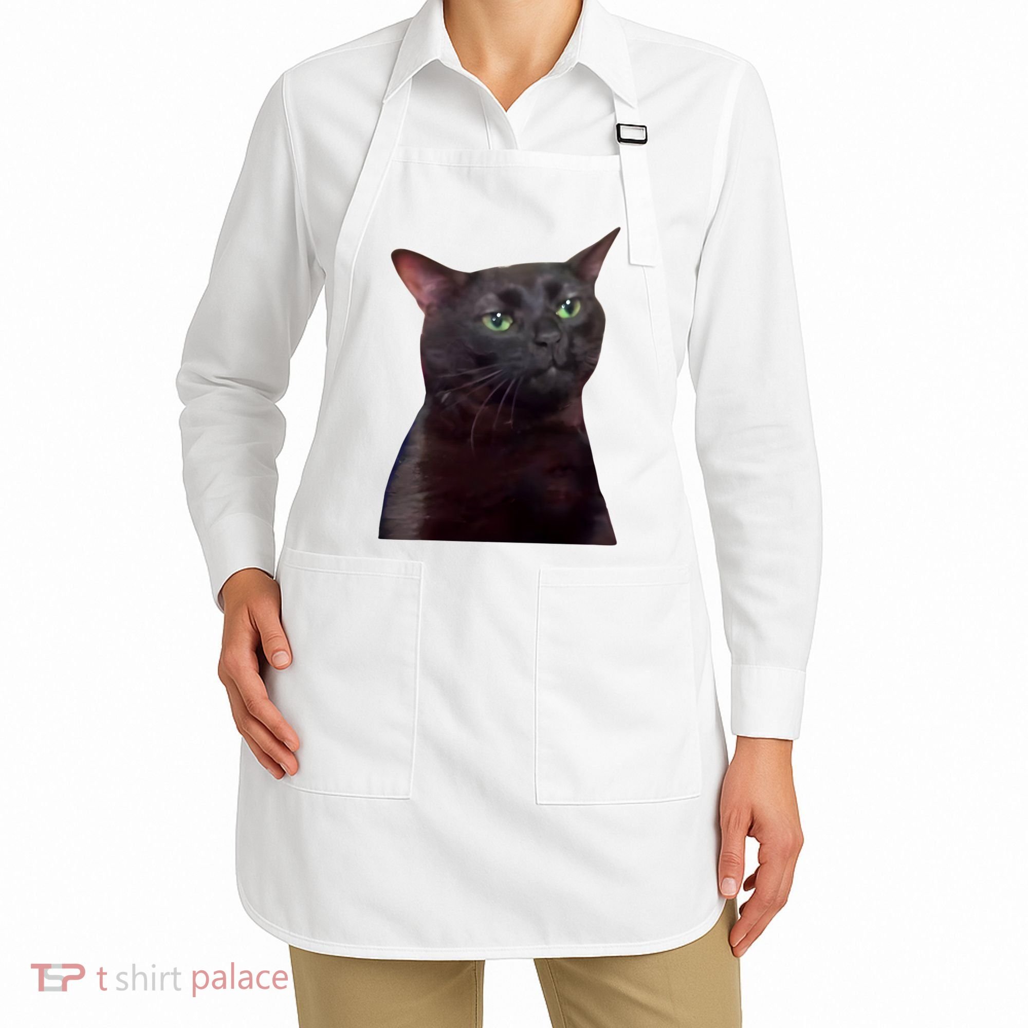 Black Cat Zoning Out Apron