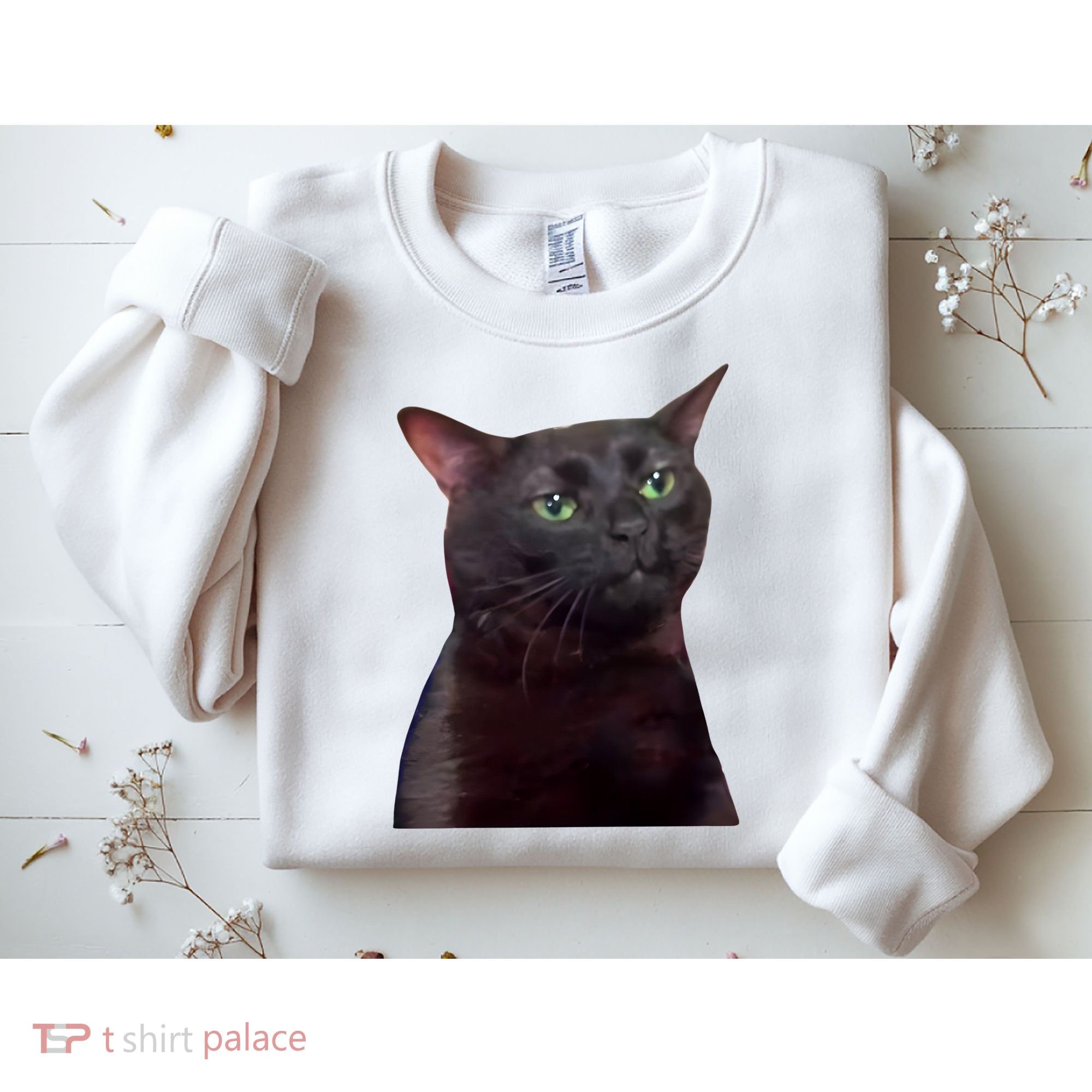 Black Cat Zoning Out Sweatshirt