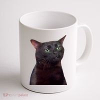 Black Cat Zoning Out Coffee Mug thumb 1
