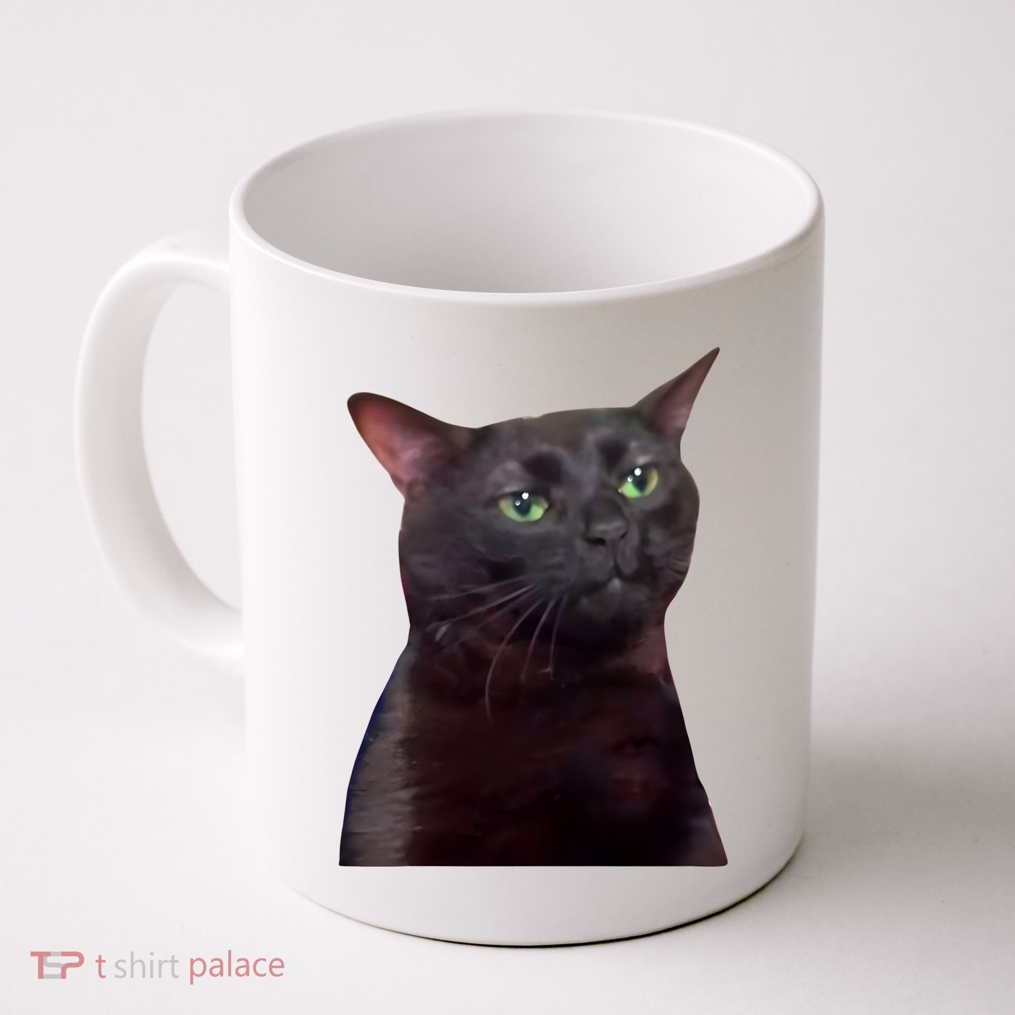 Black Cat Zoning Out Coffee Mug