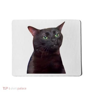 Black Cat Zoning Out Mousepad