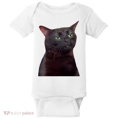 Black Cat Zoning Out Baby Bodysuit