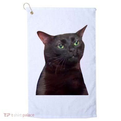 Black Cat Zoning Out Golf Towel