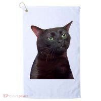Black Cat Zoning Out Golf Towel thumb 0