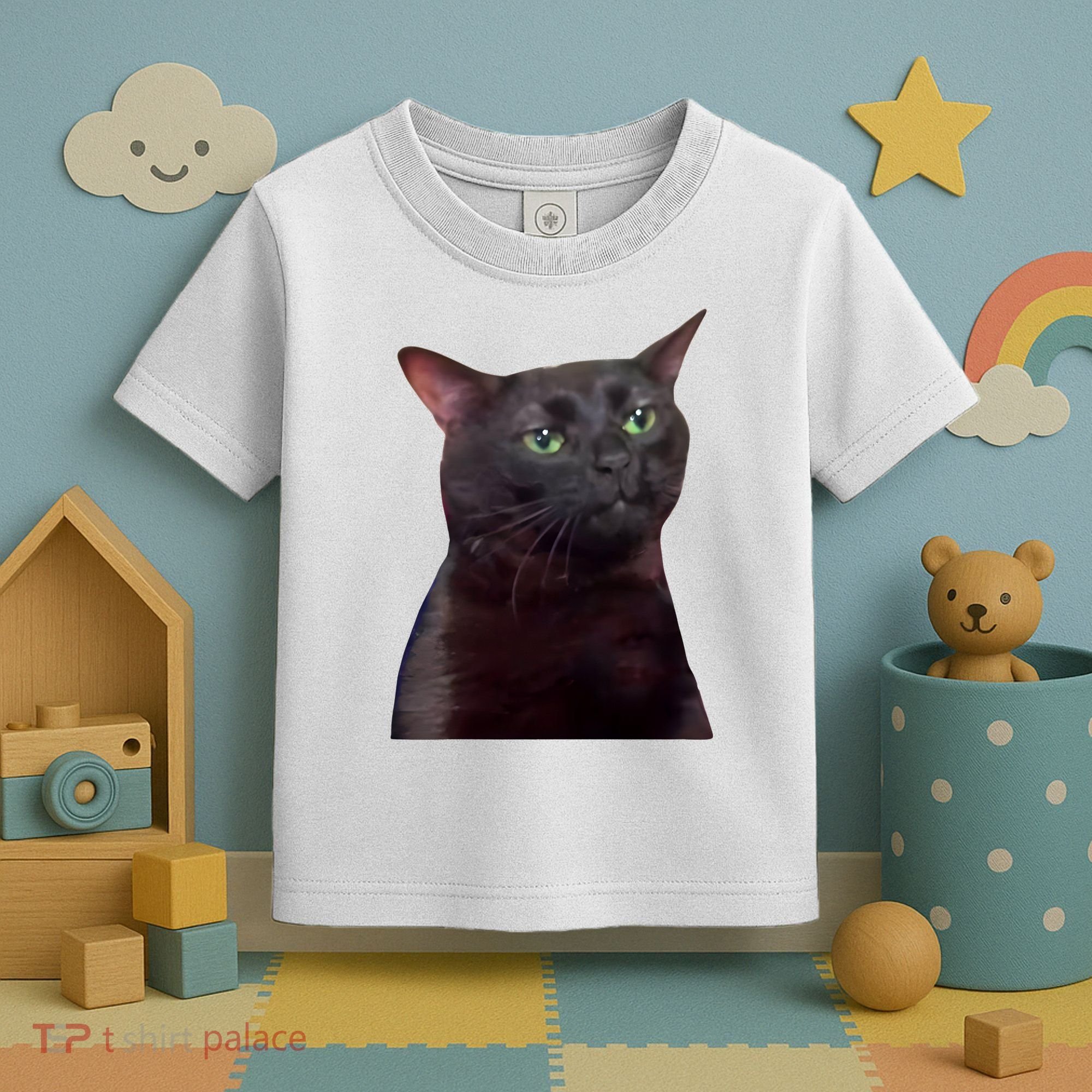 Black Cat Zoning Out Toddler T-Shirt
