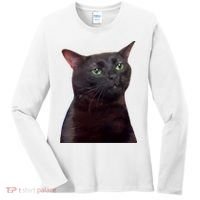 Black Cat Zoning Out Women's Long Sleeve Shirt thumb 0