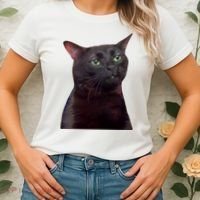 Black Cat Zoning Out Women's T-Shirt thumb 2