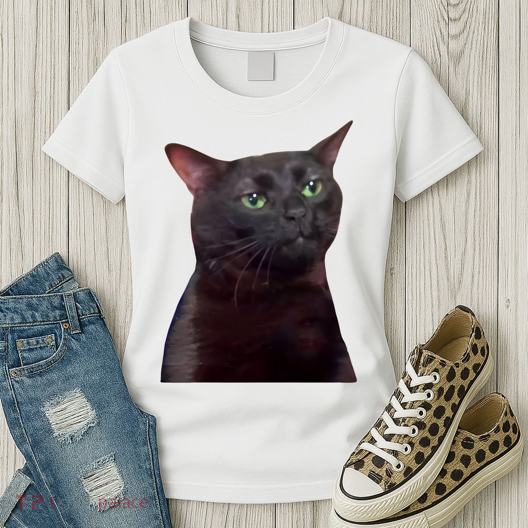 Black Cat Zoning Out Women's T-Shirt