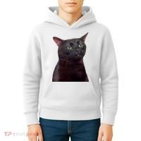 Black Cat Zoning Out Kids Hoodie thumb 4