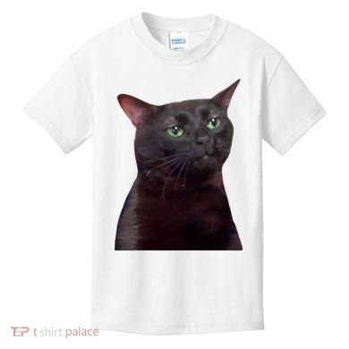 Black Cat Zoning Out Kids T-Shirt