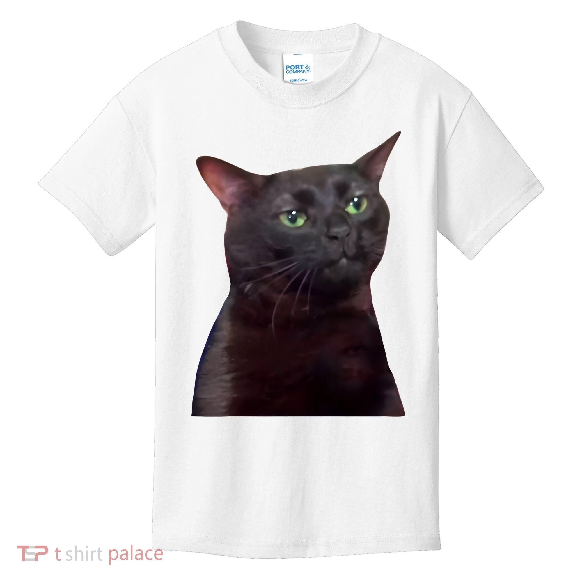Black Cat Zoning Out Kids T-Shirt