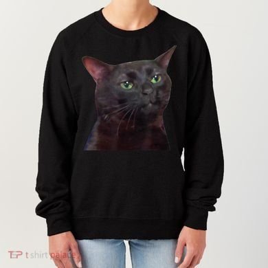 Black Cat Zoning Out Women's Sweatshirt