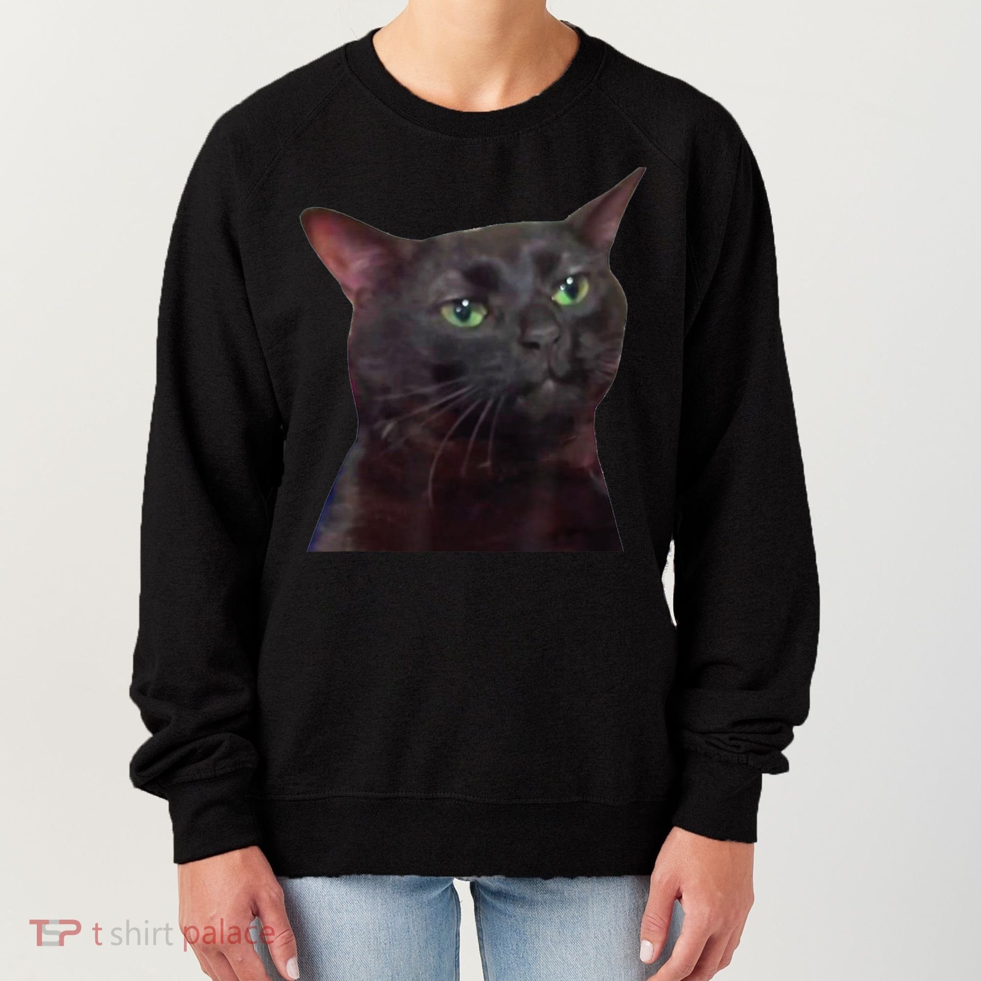 Black Cat Zoning Out Women's Sweatshirt