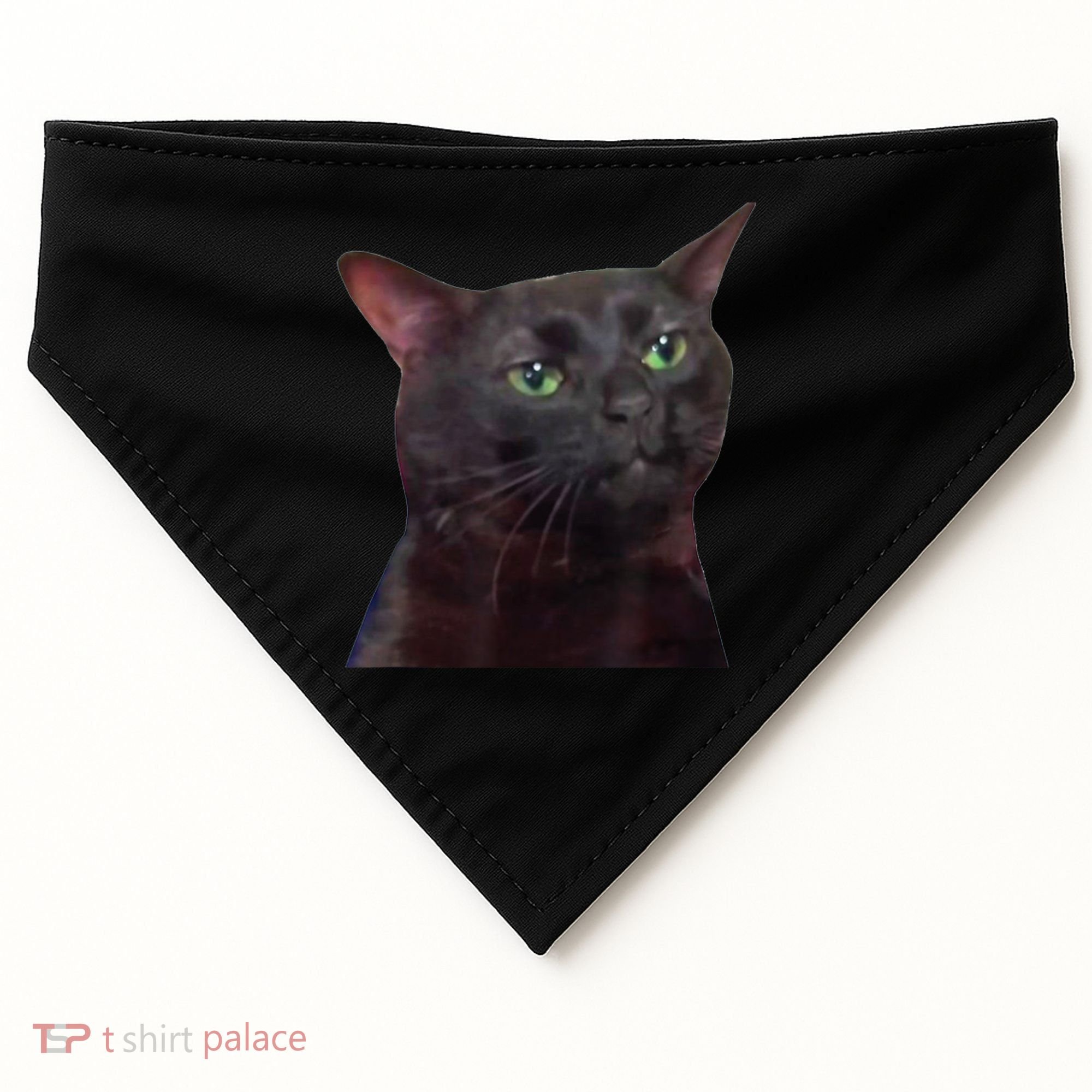 Black Cat Zoning Out USA-Made Doggie Bandana