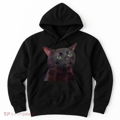 Black Cat Zoning Out Hoodie