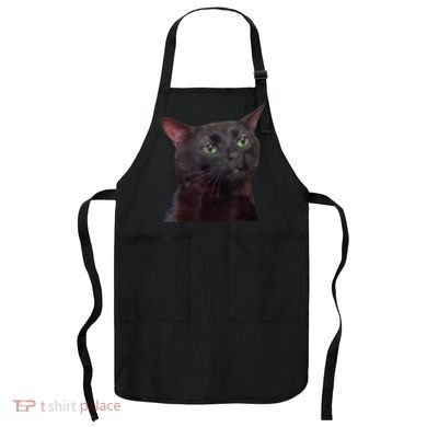 Black Cat Zoning Out Apron