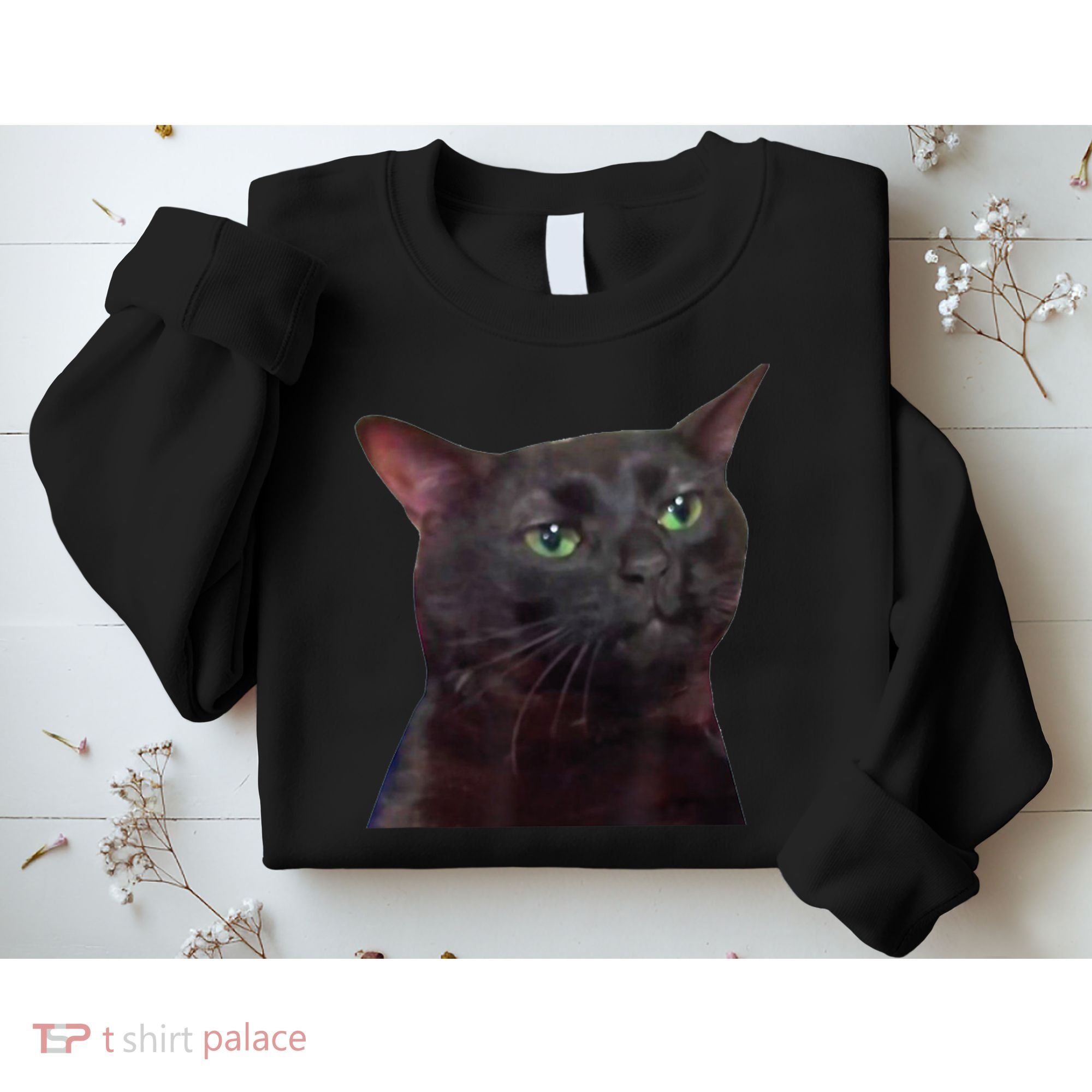 Black Cat Zoning Out Sweatshirt