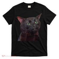 Black Cat Zoning Out T-Shirt thumb 0