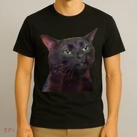 Black Cat Zoning Out T-Shirt thumb 3
