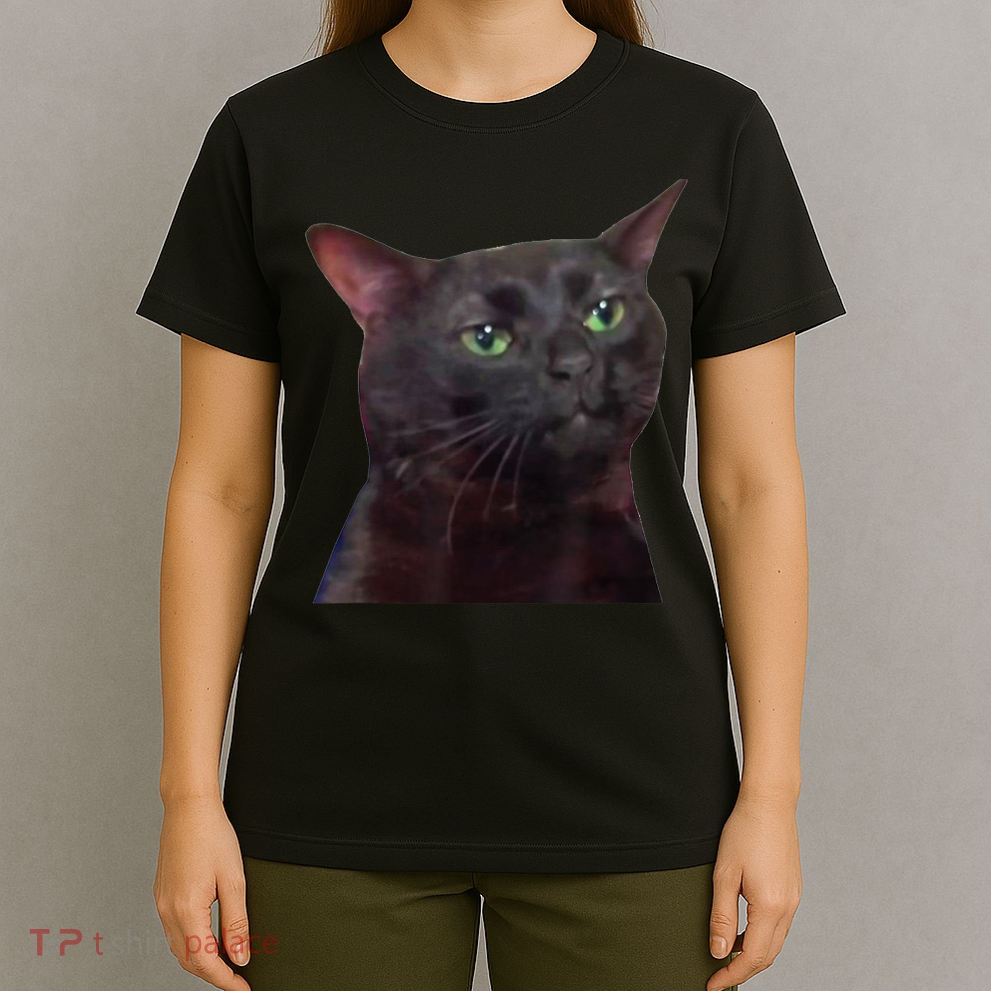 Black Cat Zoning Out T-Shirt