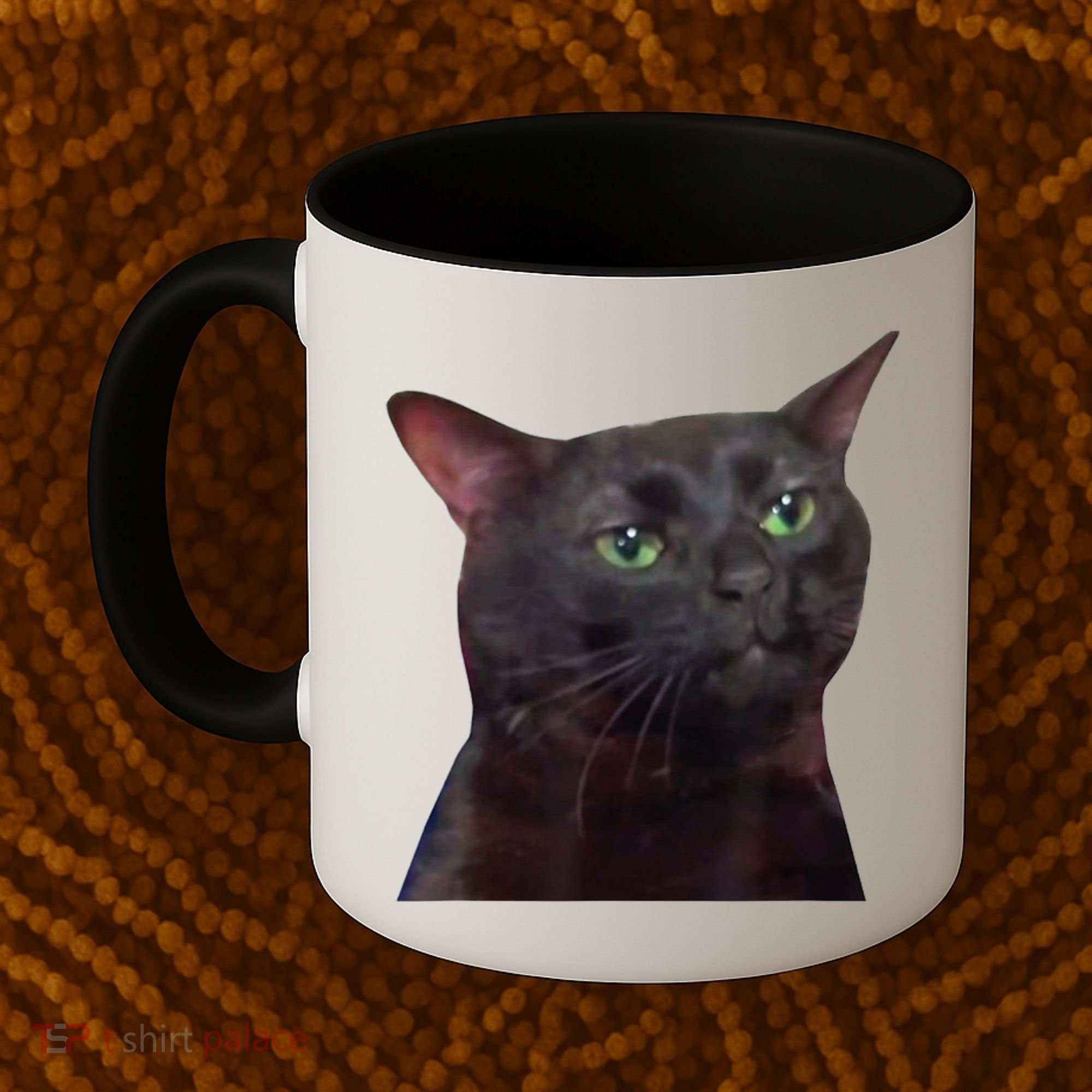 Black Cat Zoning Out Coffee Mug