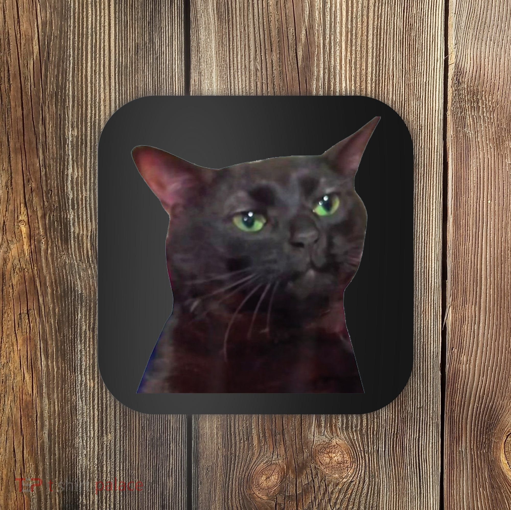 Black Cat Zoning Out Coaster