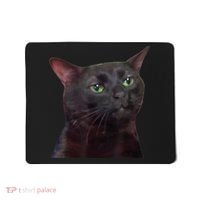Black Cat Zoning Out Mousepad thumb 0