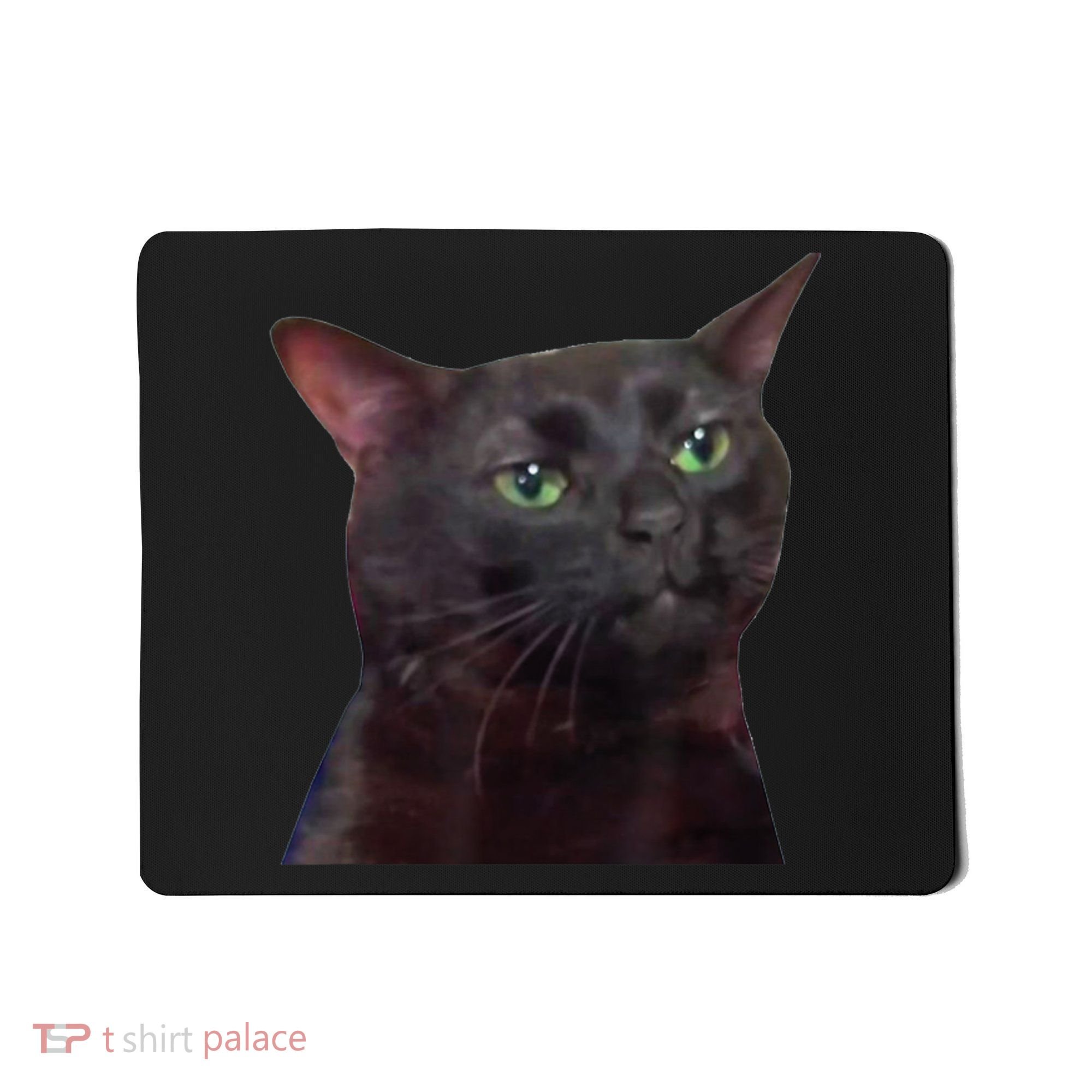 Black Cat Zoning Out Mousepad
