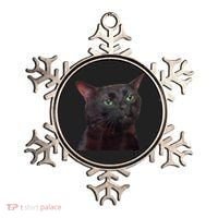 Black Cat Zoning Out Ornament thumb 0