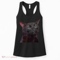 Black Cat Zoning Out Women's Tank Top thumb 0