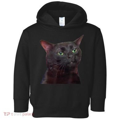 Black Cat Zoning Out Toddler Hoodie