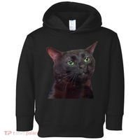 Black Cat Zoning Out Toddler Hoodie thumb 0