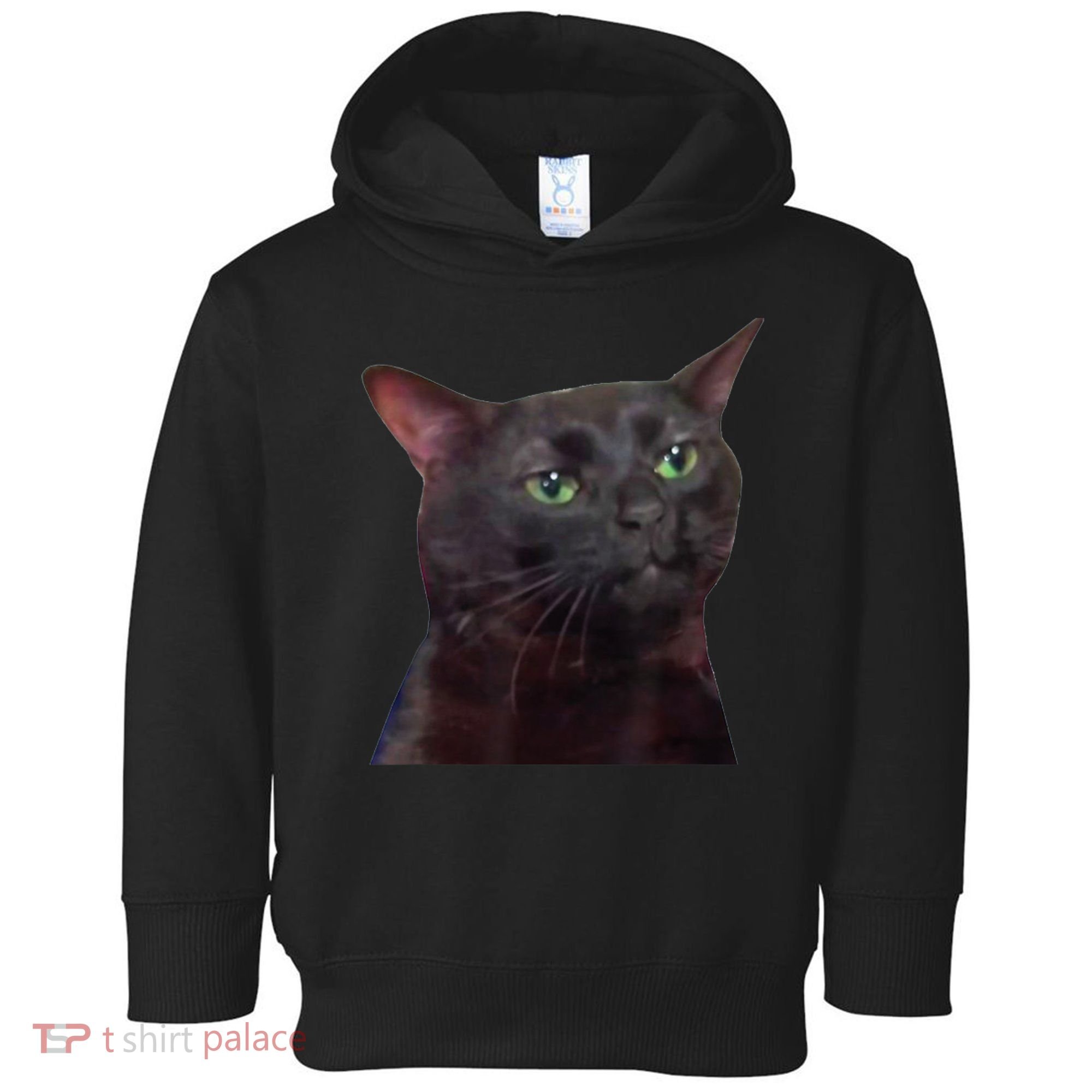 Black Cat Zoning Out Toddler Hoodie