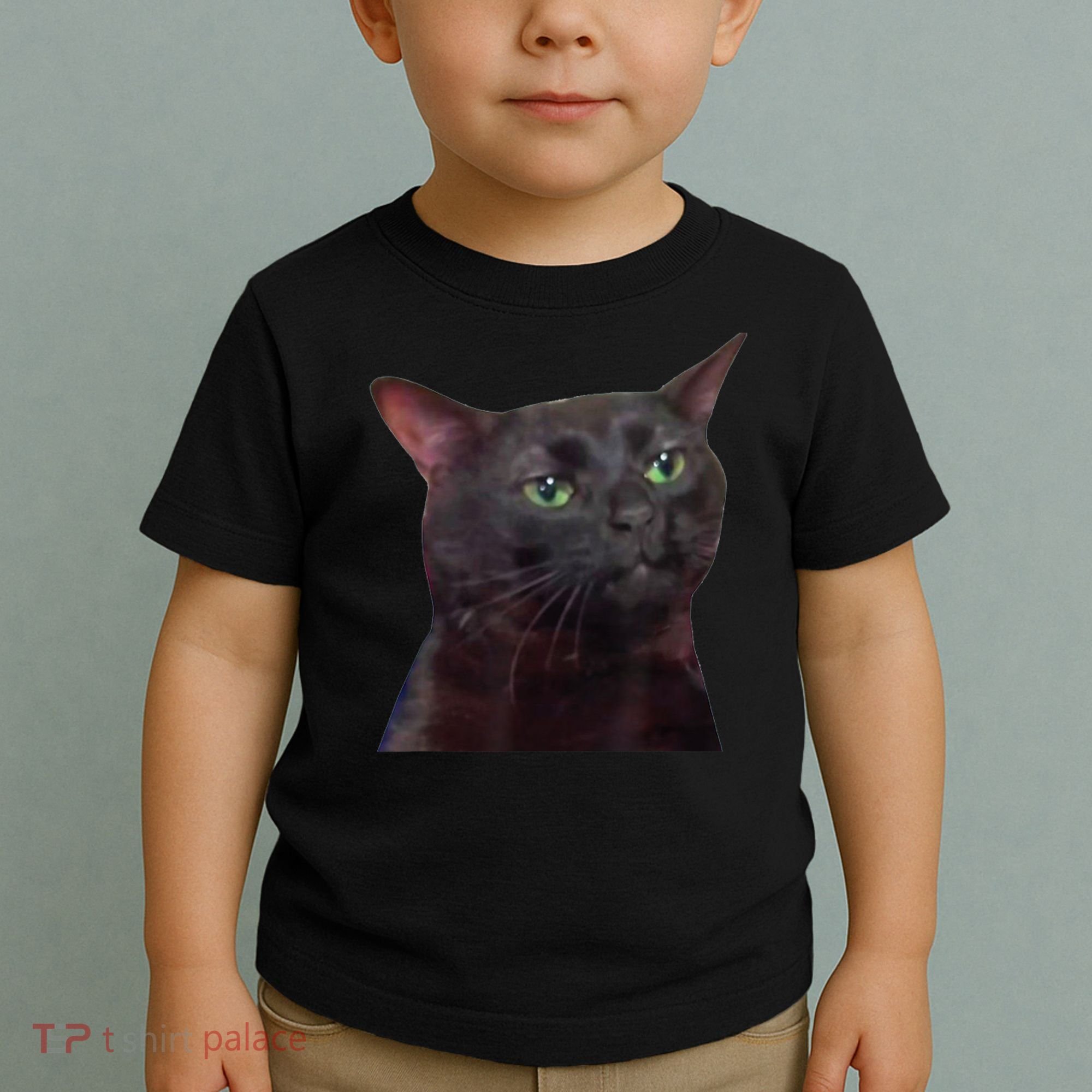 Black Cat Zoning Out Toddler T-Shirt